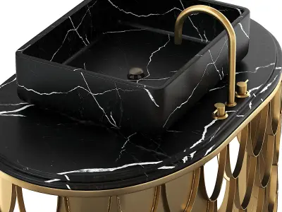 KOI SINGLE VANITY CABINET 3D model