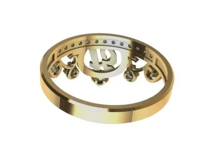 Anillo de 15 para dama-mujer -v- 3D print model