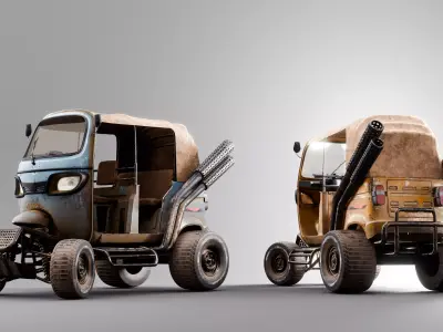 Bajaj pro mad max 3D model