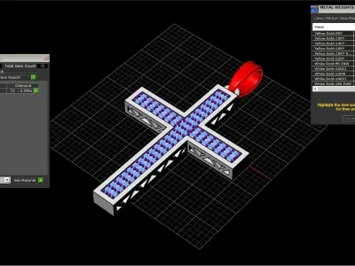 Cross with gems model 500 3D print model