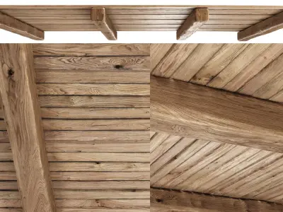 Wooden Ceiling V4  3D model