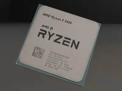 Computer CPU Ryzen 5 5600 3D model 3D model