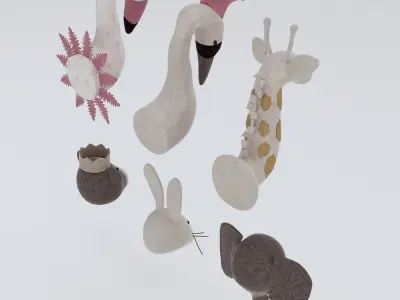 Fluffy Wall Toys 3D model