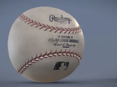Rawlings Baseball - Clean and Dirty Variants Low-poly 3D model