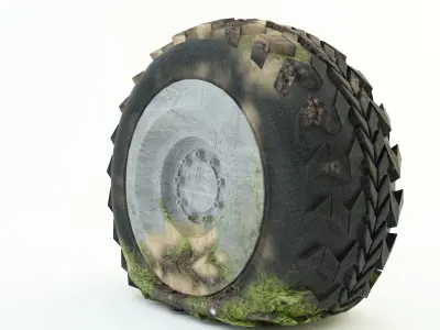 flat tire 3d model 3D model