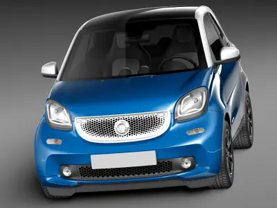 Smart ForTwo 2015 3D model