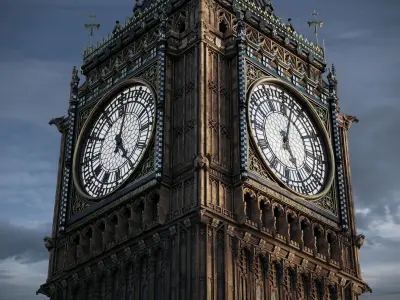 Big Ben tower - Elizabeth tower 3D model