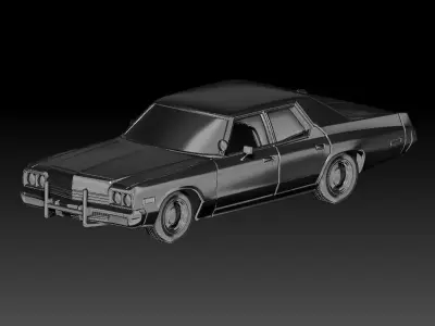 Classic Car Dodge Monaco Scale to 116mm wheelbase 3D print model
