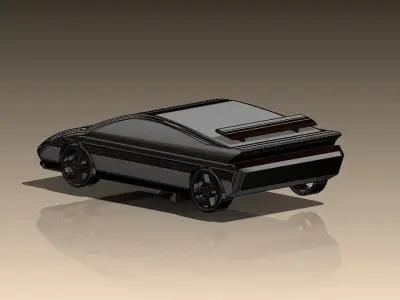 Sports car 3D model 3D print model