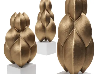 Lotus Vase Low-poly 3D model