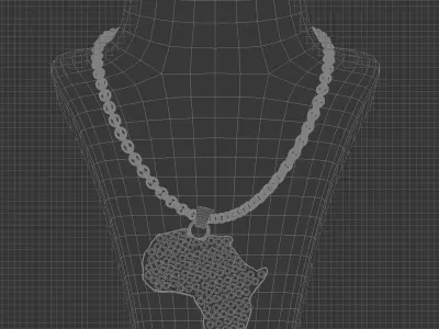 Africa gold jewel 3D model
