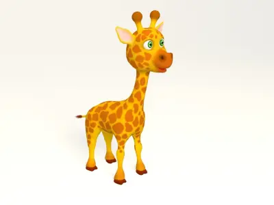 cartoon giraffe Low-poly 3D model get