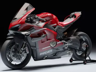 Ducati Superleggera V4 2021 Low-poly 3D model