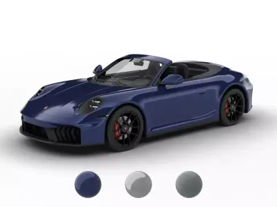 Porsche 911 Carrera 4GTS Cabrio 2025 3d model 3D model