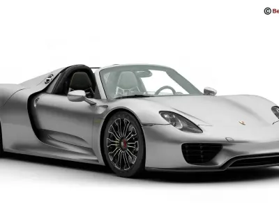Porsche 918 Spyder including detachable roof 3D model