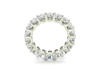 U Shaped Eternity Ring 3 point 6 mm stone size swiss 12 and EU52 3D print model