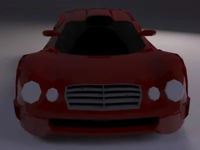 Mercedes CLK-GTR 1997 LowPoly Low-poly 3D model