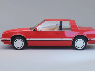 1991 Cadillac Eldorado with interior 3D model