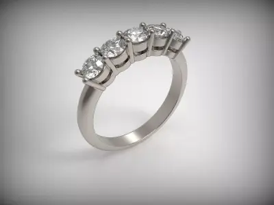 Wedding  diamond ring 3D print model