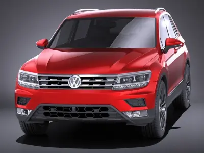 Volkswagen Tiguan 2017 VRAY 3D model