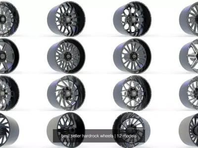 best seller hardrock wheels 3D Model Pack