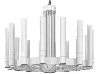 ART LUXURY CHANDELIER 2 Low-poly 3D model