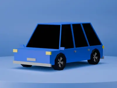 Low Poly Cars Collection Free low-poly 3D model