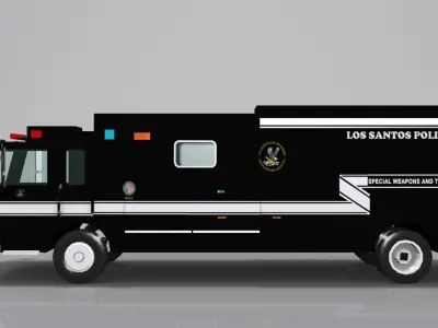 SWAT Police Bus Low-poly 3D model