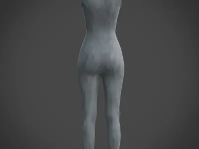 3D Female Jumpsuit - Yoga - Sport wear Low-poly 3D model