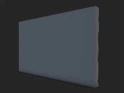 Stained Stone Wall Segment 3D model