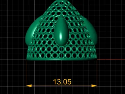 NET STYLE GOLD PENDANT 3D PRINTABLE MODEL 3D print model