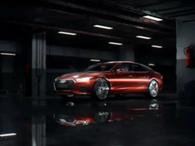 Audi underground parking lot Model 3D model