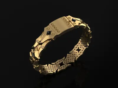 3D Model of braclet for men 3D print model