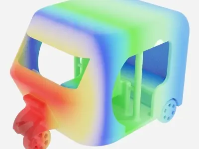 Auto Rickshaw CFD 3D Image 3D model