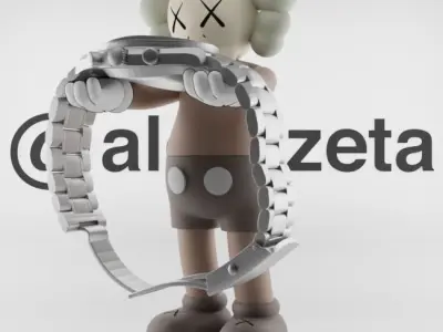 Kaws Watch Stand Textured Low-poly 3D model