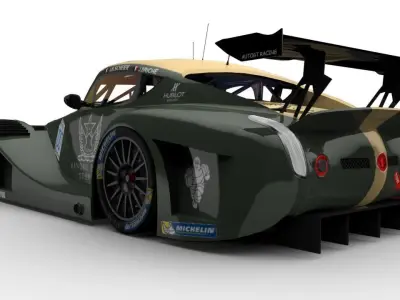 Morgan Aero SuperSports GT3 Low-poly 3D model