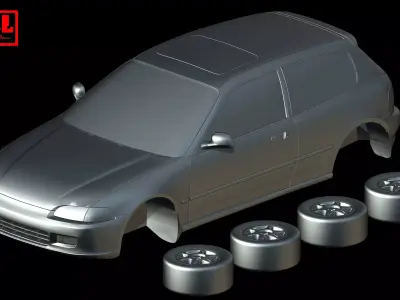 Honda Civic 5th Gen EG6 1992-1995 3D print model