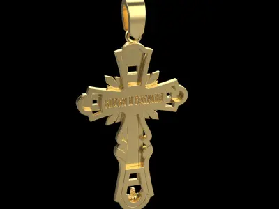 Jesus Cross Pendant 9902 3D print model