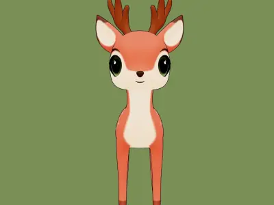 Anime Deer 3D model