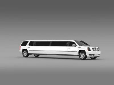 Cadillac Escalade Limo 2010 3D model