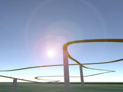 Sky Track  The Thrill Bow Low-poly 3D model