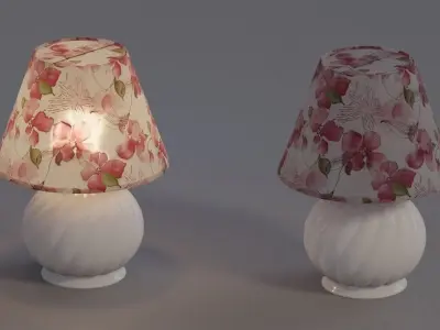 Bedside lamp Low-poly 3D model