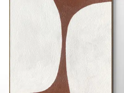 Plaster two square photo frames 144 Low-poly 3D model