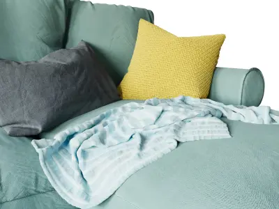 Green Scandinavian Sofa by IKEA 3D model