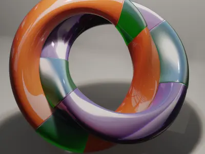 Chromium Tori 3D model