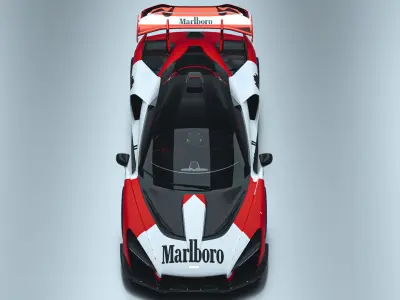 McLaren Senna Marlboro Edition Low-poly 3D model