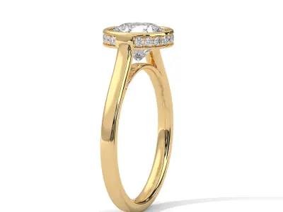 solitaire ring with detail images and 360 render videos 27 3D print model