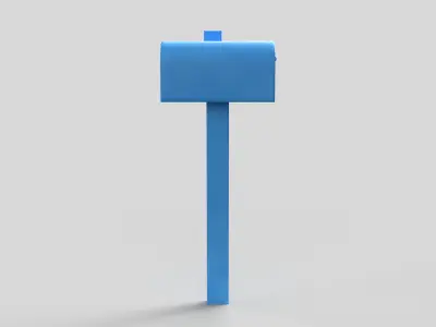 Mailbox Low-poly 3D model
