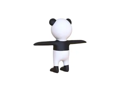 Low-Poly Panda 01 Low-poly 3D model