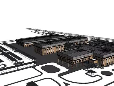 full revit BIM office building  3D model